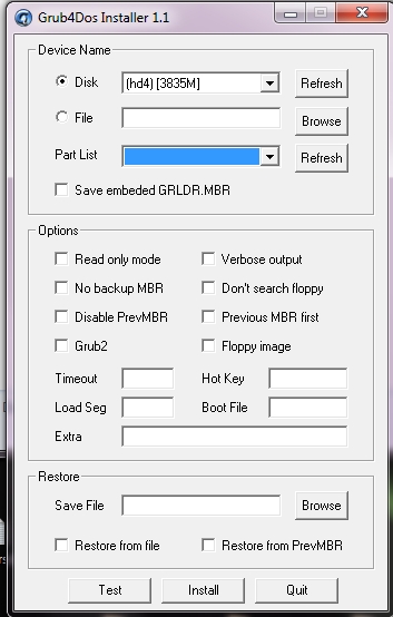Grub4dos installer 1.1 free download pc