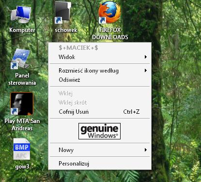 bitmap into desktop context menu