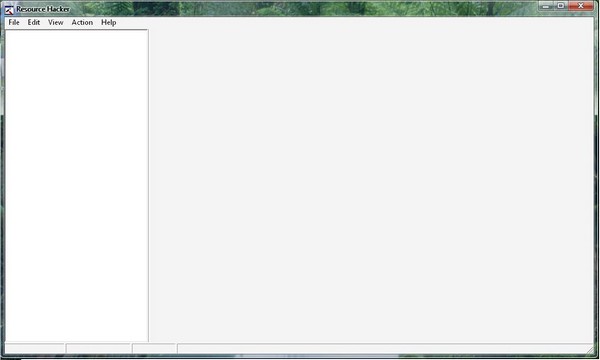 Resource Hacker - okno gwne brak pliku