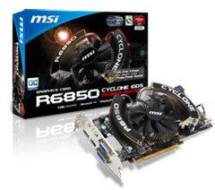 MSI R6850 Cyclone Power Edition 1GD5 oficjalnie