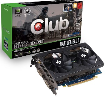 Club 3D GTX 560 Ti CoolStream z 2 GB pamici