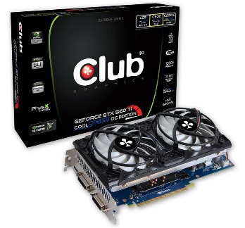 Podkrcona Club 3D GeForce GTX 560 Ti CoolStream OC Edition