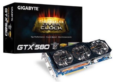 Podkrcony Gigabyte GeForce GTX 580 Super Overclock