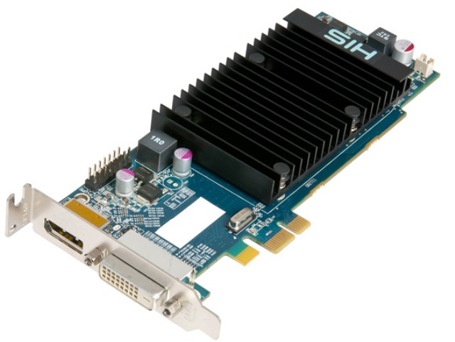 Niskoprofilowa HIS 6450 Silence 2GB DDR3 PCIe x1 DP/DVI/VGA