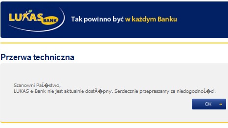 Awaria bankomatw i systemu bankowoci Lukas Bank 