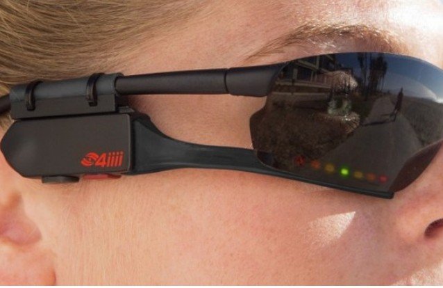 Okulary dla sportowca z ekranem LED