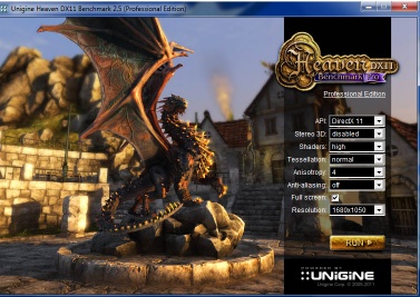 Benchmark Unigine Heaven 2.5 dla DirectX 11