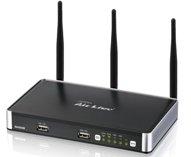 AirLive N450R - 3T3R router z obsug LTE