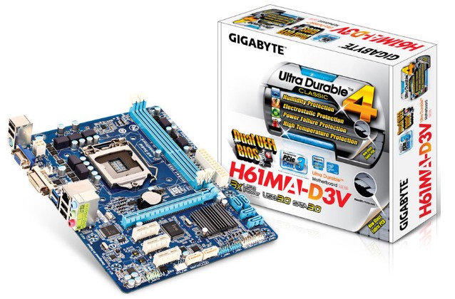 Gigabyte GA-H61MA-D3V posiada technologi Dual-UEFI