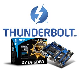 MSI Z77A-GD80 wspiera Thunderbolt