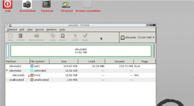 Gparted Live CD 0.14.1 dziaa z macierz RAID