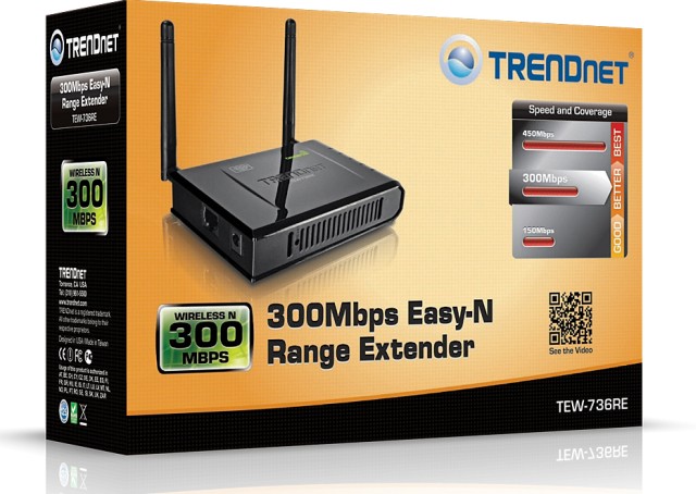 TRENDnet TEW-736RE 300Mbps Easy-N Range Extender