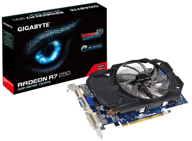 Prostej konstrukcji Gigabyte Radeon R7 250 OC