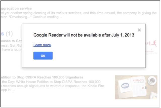 Google Reader zniknie z sieci