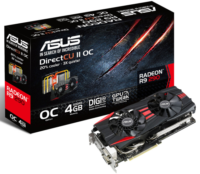 Dwie karty ASUSa R9 290X DirectCU II i R9 290 DirectCU II