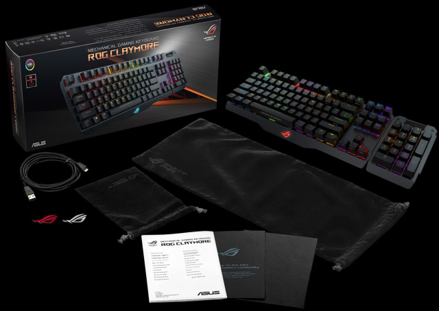 Klawiatura ASUS ROG Claymore z odpinan czci numeryczn