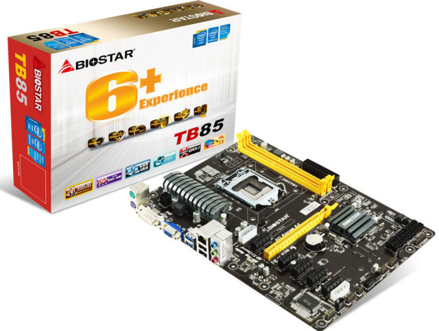 Pyta Biostar TB85 z 5 gniazdami PCIe x1