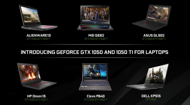 NVIDIA przedstawia mobilne wersje GPU GTX 1050 Ti oraz GTX 1050