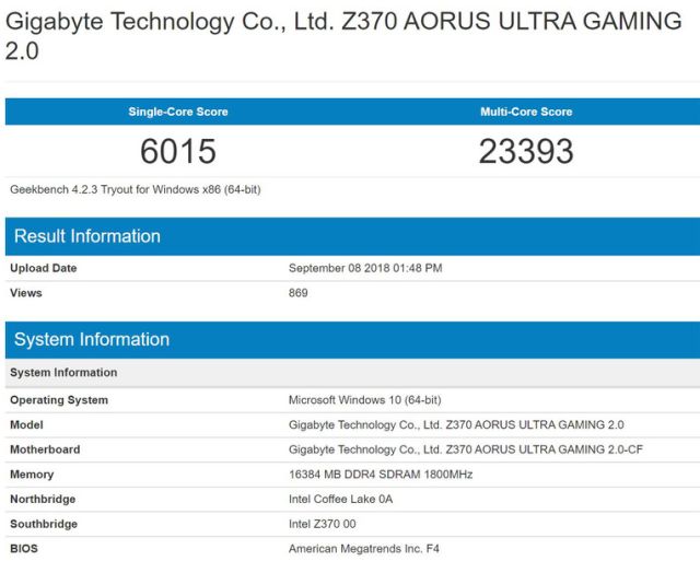 Intel Core i5-9600K na razie nie zachwyca