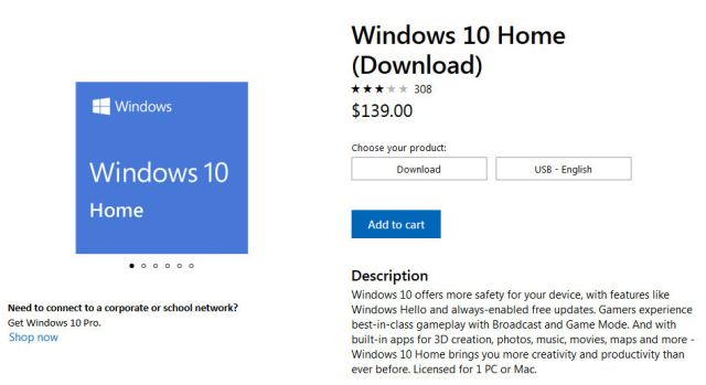 Spory skok ceny licencji Windows 10 Home