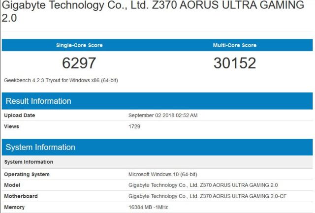 Pierwszy test procesora Intel Core i7-9700K