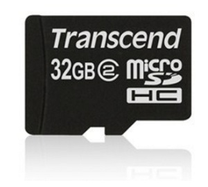32GB karta microSDHC od firmy Transcend.