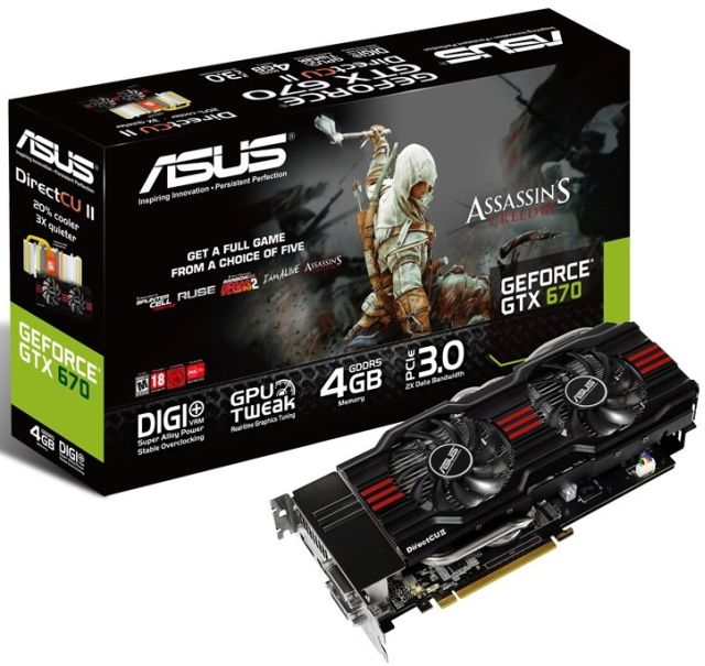 Karty graficzne ASUS GeForce GTX 670 i GeForce GTX 660 z gr Assassin's Creed III