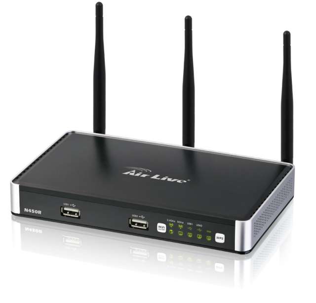 Bezprzewodowy router N AirLive N450R - 3T3R