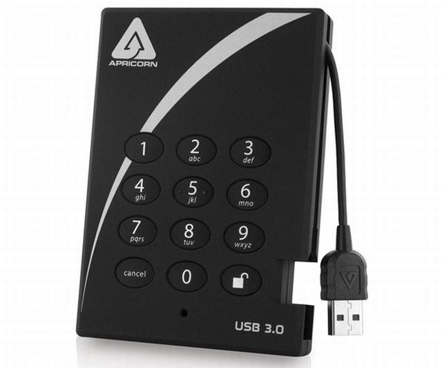 Dysk zabezpieczony kodem PIN Aegis Padlock z USB 3.0