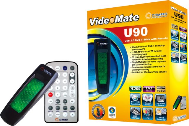 Kompaktowy Tuner DVB-T Compro VideoMate U90