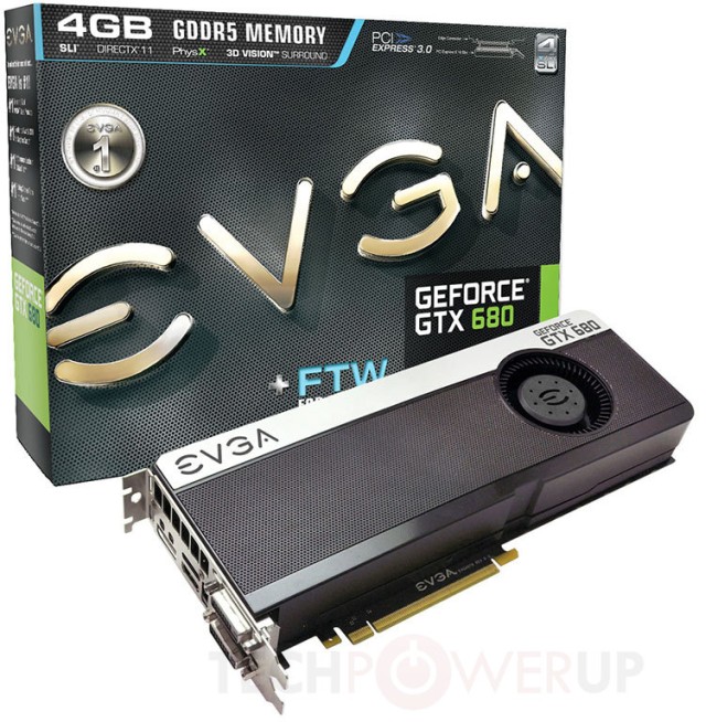 EVGA  GeForce GTX 680 FTW z podkrcon pamici