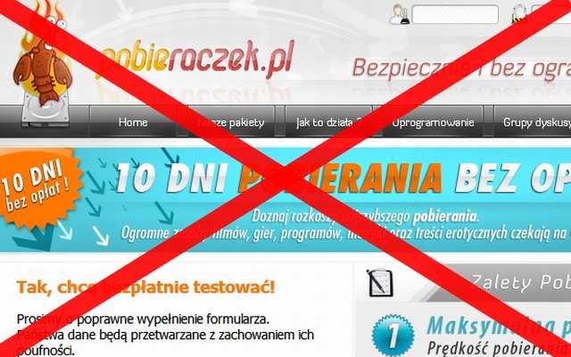 To ju koniec portlu pobieraczek.pl !