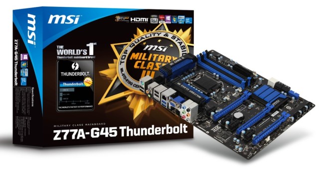 Pyta gwna MSI Z77A-G45 z technologi Thunderbolt