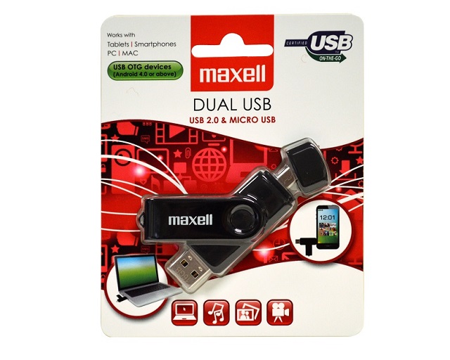 Pendrive Maxell Dual USB dla komputera czy smartfona
