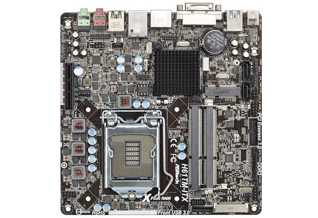 Pyta gwna mini-ITX ASRock H61TM-ITX z chipsetem Intel H61