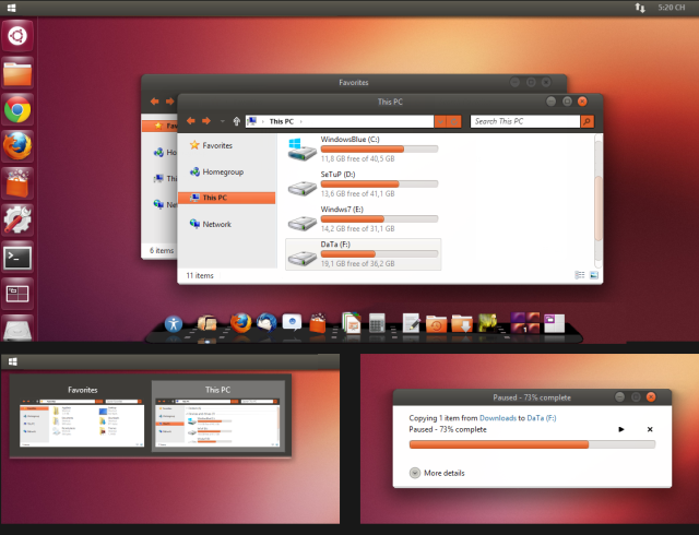 Zmie wygld Windows 8 by ten przypomina Ubuntu