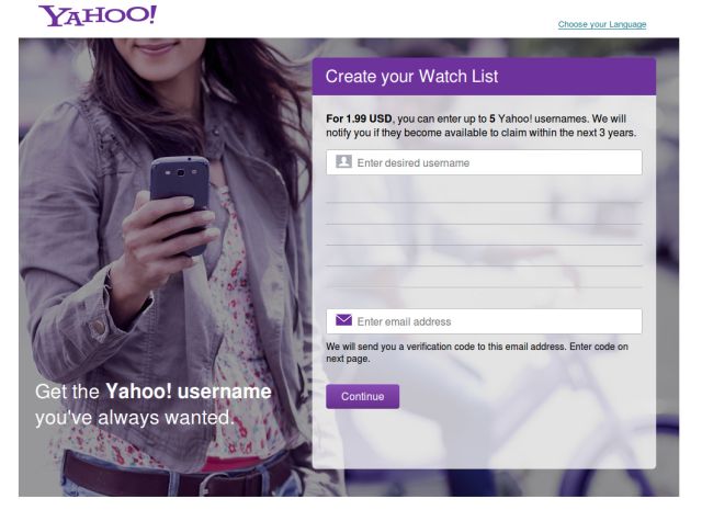 Yahoo rozdaje stare nieuywane nazwy uytkownikw