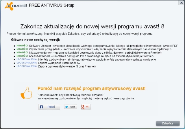 Avast aktualizuje swoje oprogramowanie antywirusowe