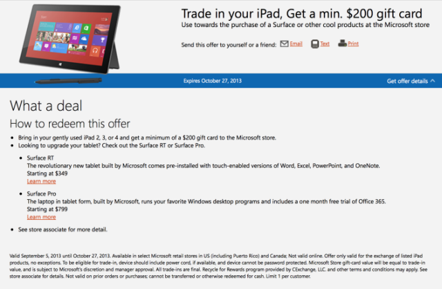 Microsoft wymienia iPady na znik na tablet Surface