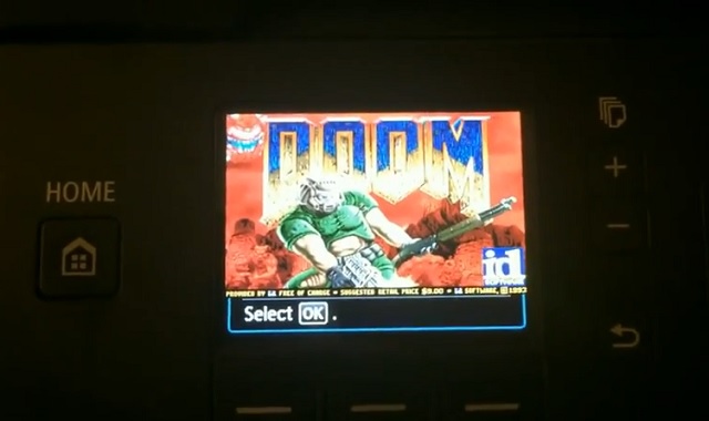 Gra Doom uruchomiona na drukarce bezprzewodowej
