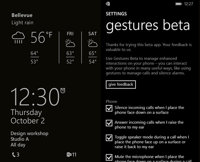 Microsoft wprowadza obsug gestw do smartfonw Lumia
