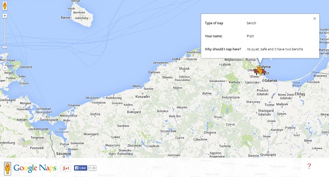 Google Naps wskae najlepsze miejsce na drzemk