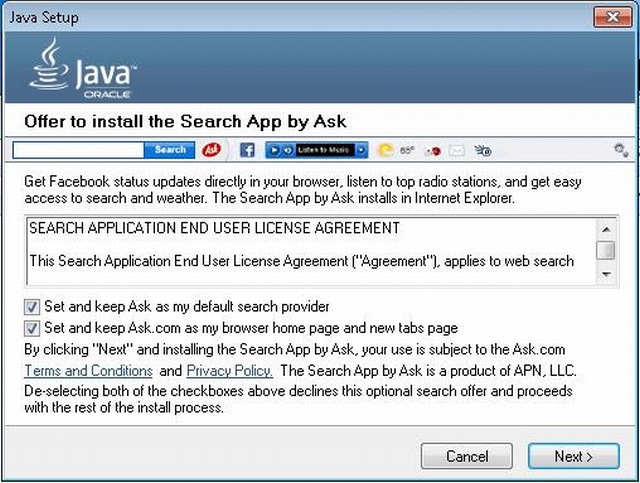 Ask Toolbar uznany za malware przez Microsoft