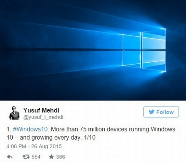 Windows 10 szybko zyskuje na popularnoci