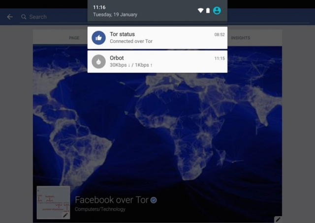 Aplikacja Facebooka dla Androida ma wsparcie dla sieci Tor