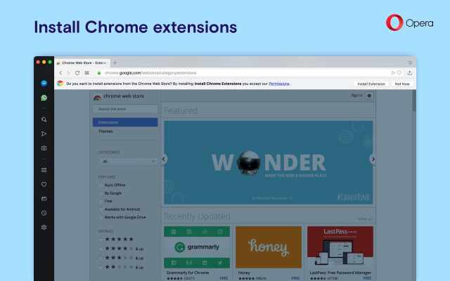 Opera 55 z moliwoci instalacji dodatkw do Chrome