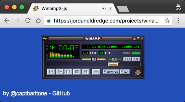 Odtwarzacz Winamp odrodzony w wersji przegldarkowej