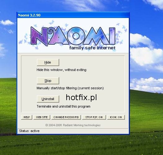 Naomi - okno gwne programu
