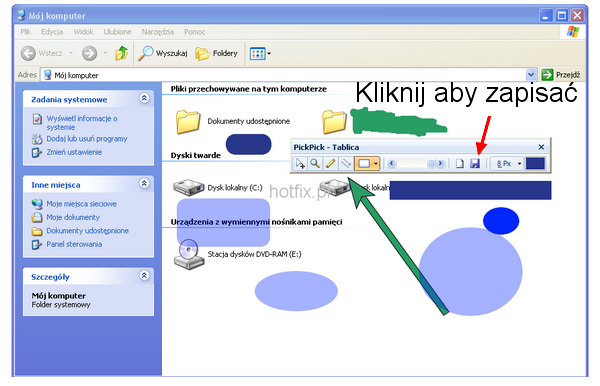 Tablica w programie PicPick