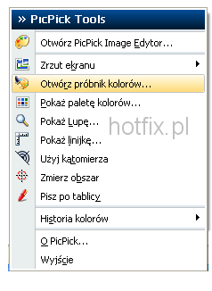Menu - otwrz prbnik kolorw